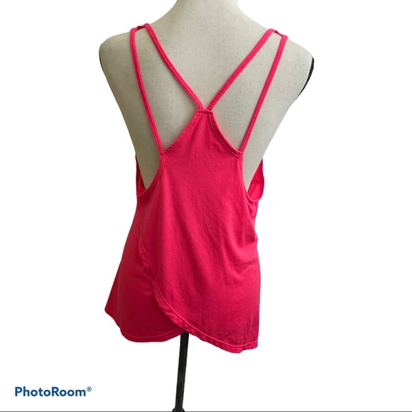 Apana pink exercise outdoor top. Bright pink size large strap back - Picture 3 of 6
